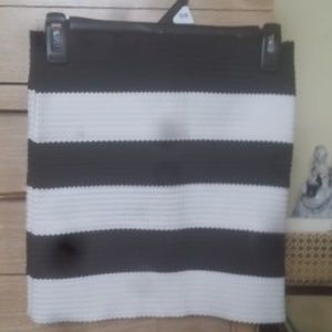 Black & White Skirt w/ Gold Zipper